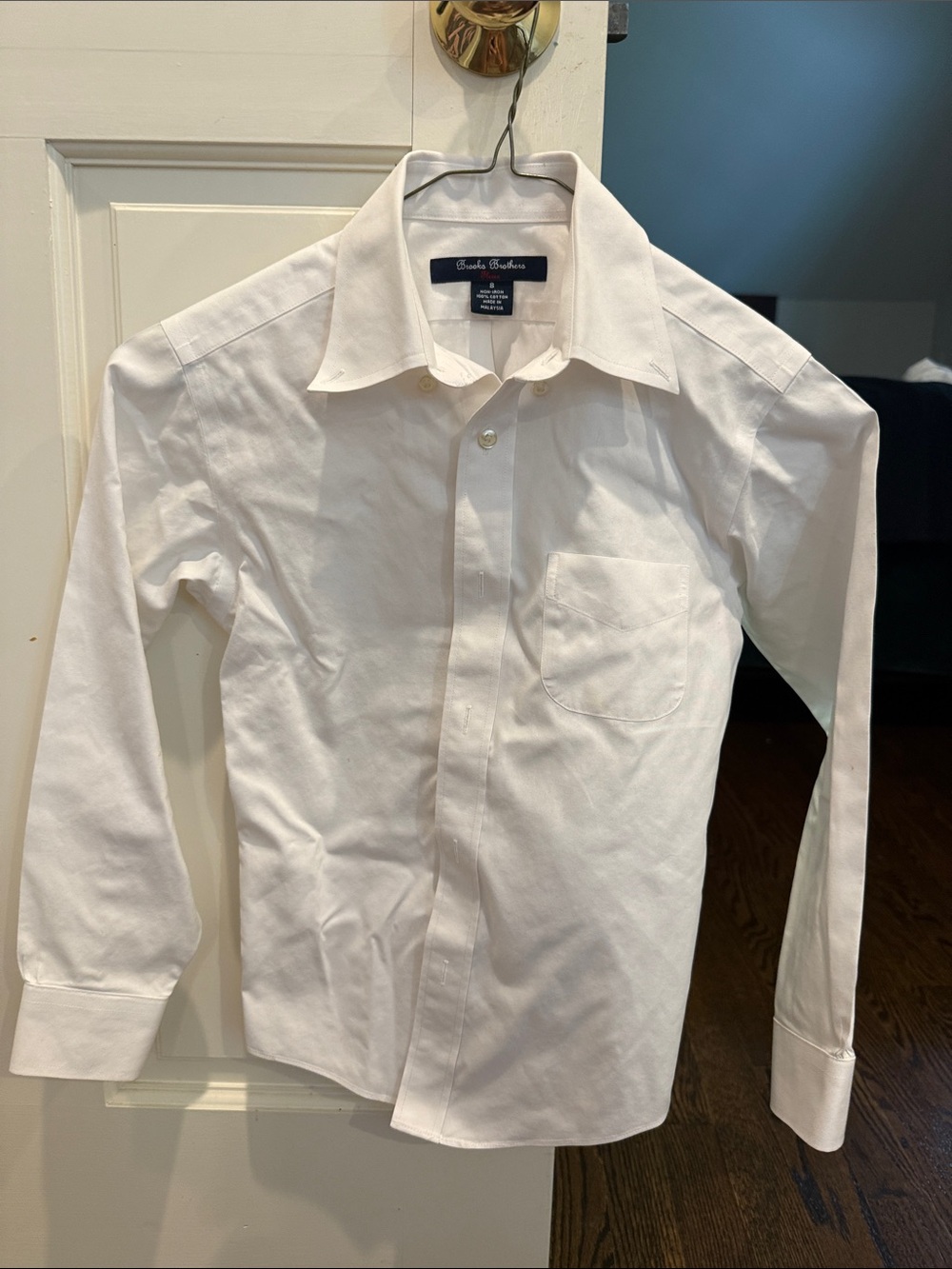 Brooks Brothers White Button-Down Dress Shirt for Kids